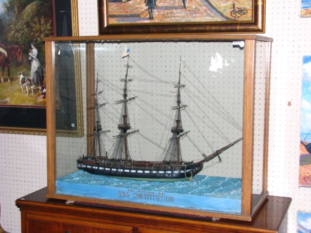 Appraisal: Hand built scale model of U S S Constitution Old