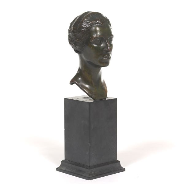 Appraisal: EDNA ISBESTER SPENCER AMERICAN B x x Bronze bust of