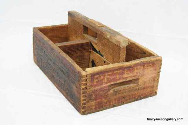 Appraisal: Vintage Primitive Tool Box made from Ammo BoxThis is nice