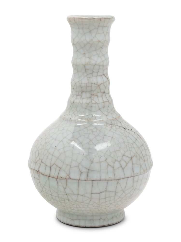 Appraisal: A Chinese Ge-Type Porcelain Bottle Vase A Chinese Ge- Type