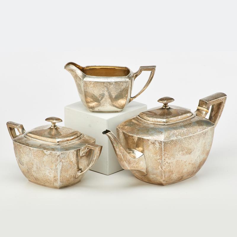 Appraisal: WHITING STERLING TEA SET Condition Report DISCLAIMER Rago Unreserved is