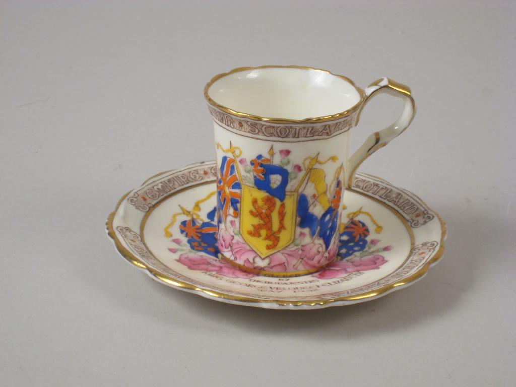 Appraisal: A very rare Paragon Coffee Cup and Saucer commemorating the