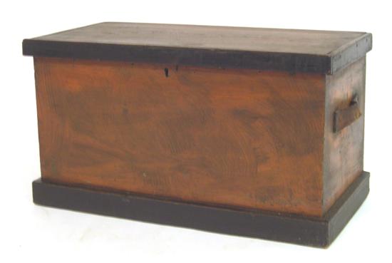 Appraisal: Small lift top chest with grained finish on sides and