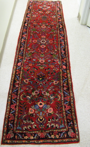 Appraisal: PERSIAN MEHRIBAN RUNNER Mehriban tribal villages region American Sarouk design