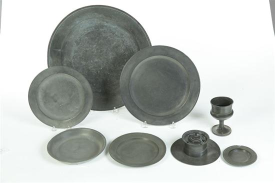 Appraisal: GROUP OF PEWTER European th century Six plates and chargers