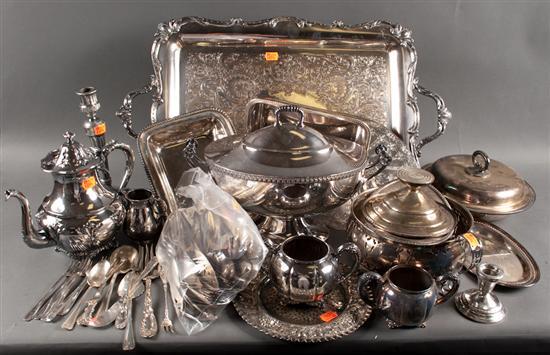 Appraisal: Gorham silver-plated tureen Forbes quadruple-plate coffee service and other silver-plated