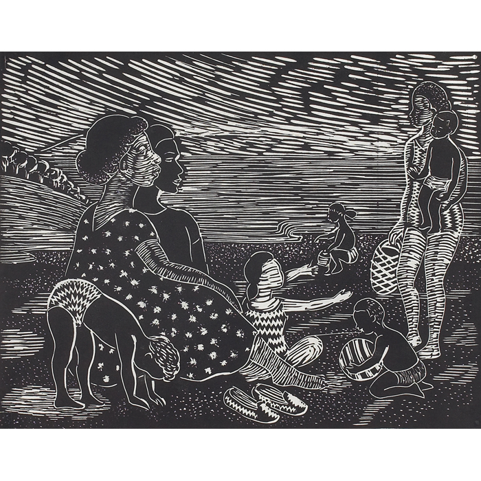 Appraisal: Margaret Taylor Goss Burroughs African-American b ''On the Beach ''