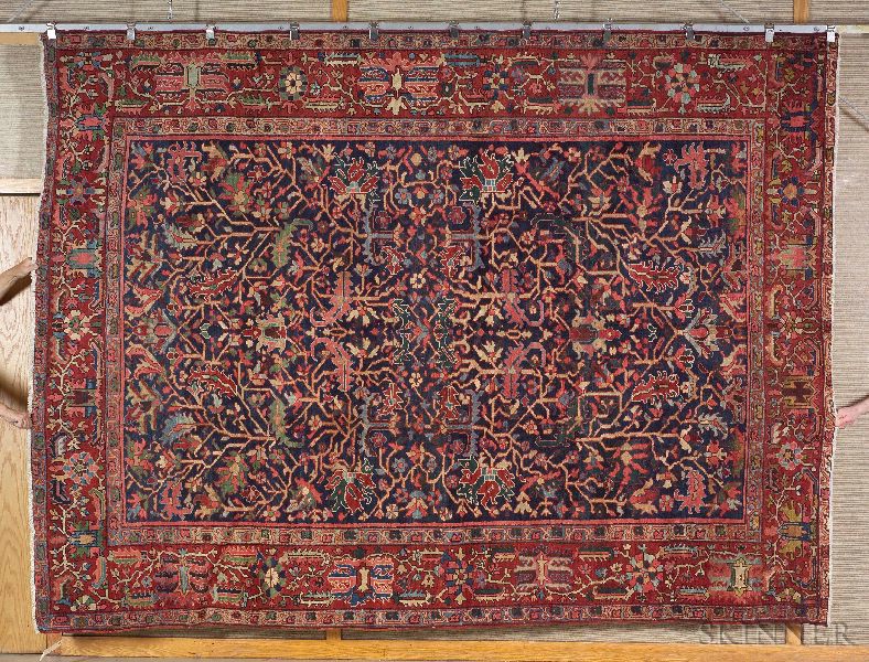 Appraisal: Heriz Carpet Northwest Persia early th century minor end fraying