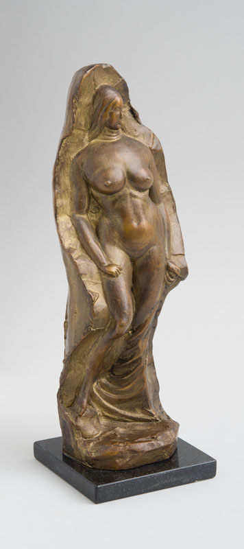 Appraisal: GASTON LACHAISE - STANDING FIGURE Bronze with gold wash with