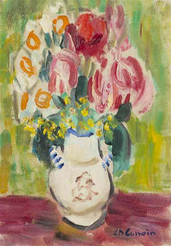 Appraisal: Charles Camoin French - Vase Blanc avec Fleurs oil on