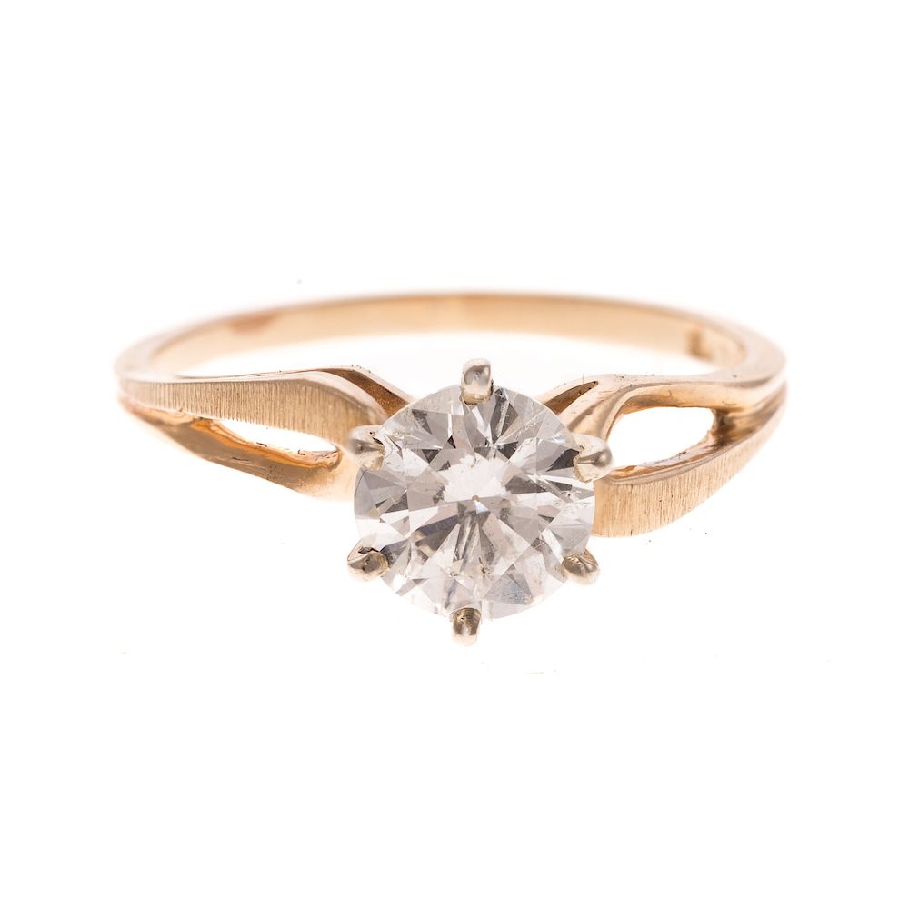 Appraisal: A Ladies Diamond Solitaire Engagement Ring in K K yellow