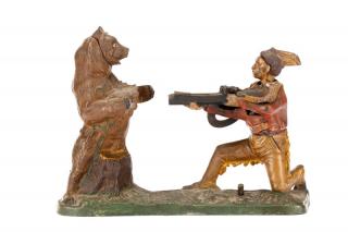 Appraisal: Native American Bear Mechanical Coin Bank J E Stevens Co