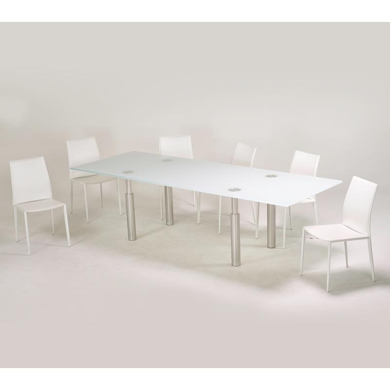 Appraisal: CONTEMPORARY Dining set table and six side chairs s Polished