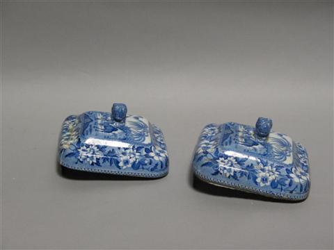 Appraisal: PAIR OF STAFFORDSHIRE POTTERY BOOKENDS Formed from vegetable dish covers