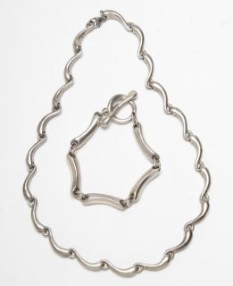 Appraisal: Robert Lee Morris Silver Choker Bracelet Robert Lee Morris necklace