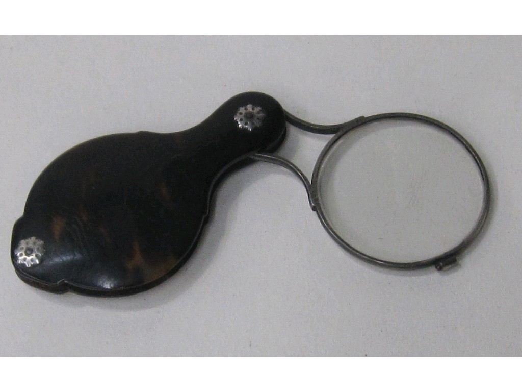 Appraisal: Georgian silver and tortoiseshell eye glass