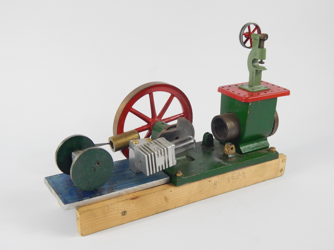 Appraisal: A part scratch built stationary engine with pierced cog cm