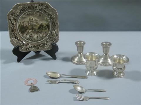 Appraisal: GROUP OF ASSORTED SILVER AND PLATE ITEMS Comprising a Thai