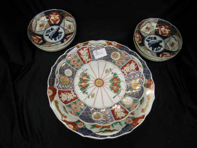 Appraisal: Pcs Japanese Imari Porcelain bowls chargers