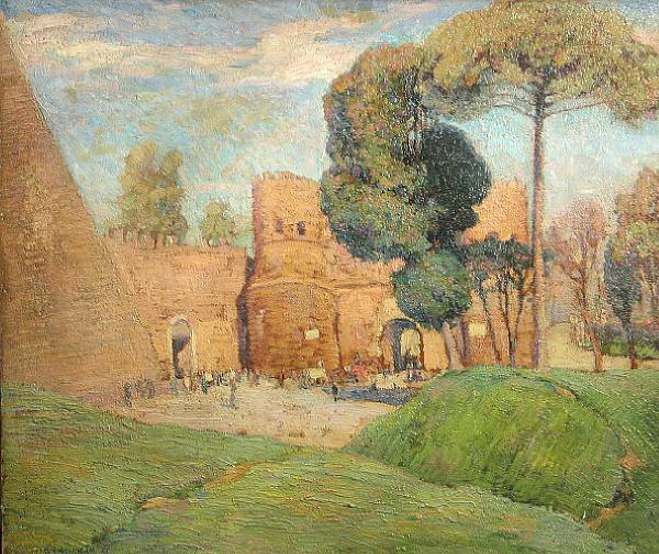 Appraisal: Harry B Lachman American - Porta San Paola Rome signed