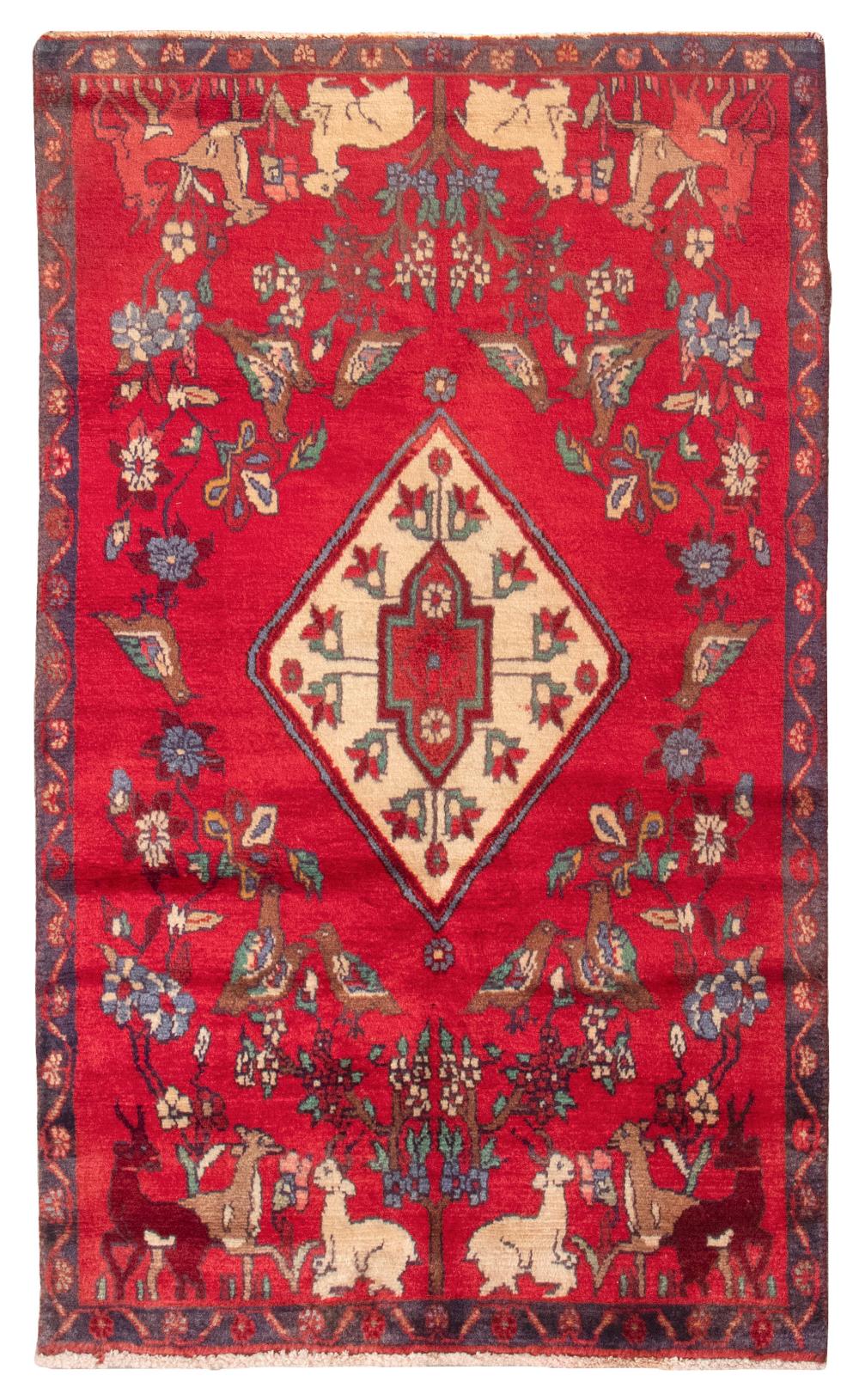 Appraisal: PERSIAN RUG X LATE TH CENTURYPERSIAN RUG ' X '