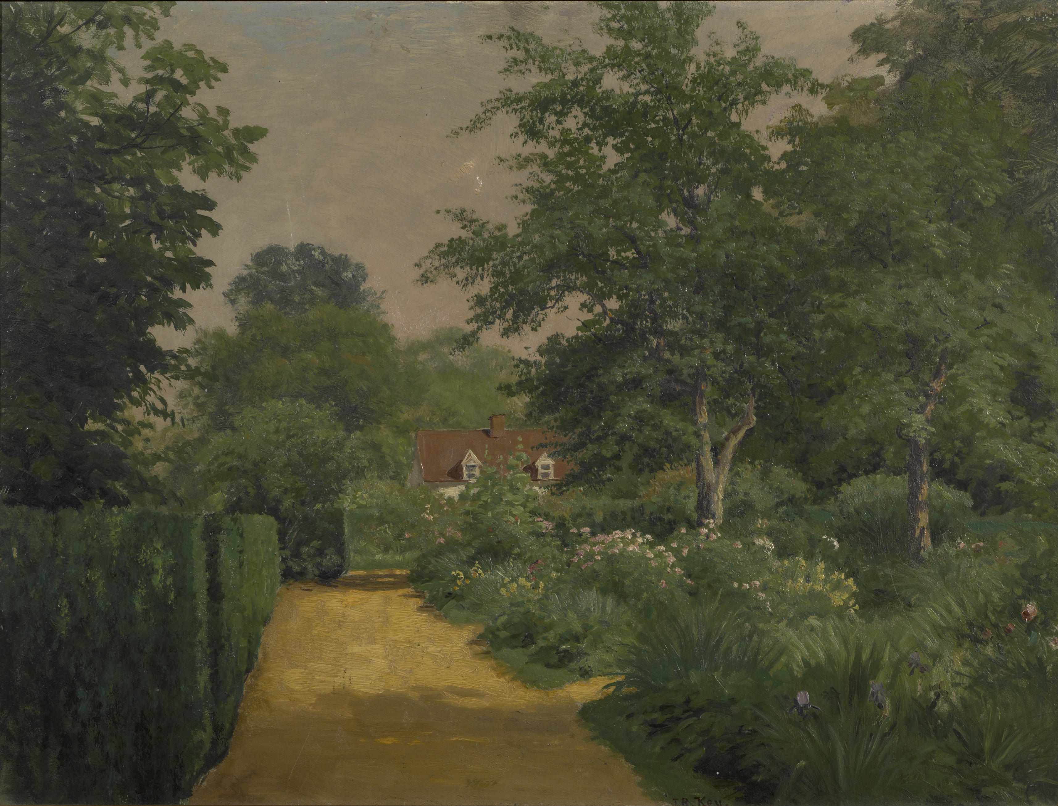 Appraisal: John Ross Key American - Sunlight on a garden path