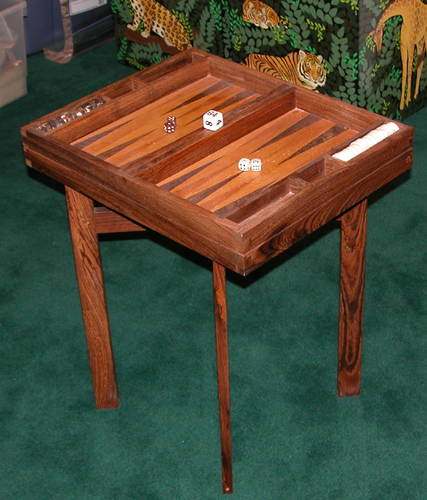 Appraisal: Small Wooden Backgammon Table th century Unknown x x Wood