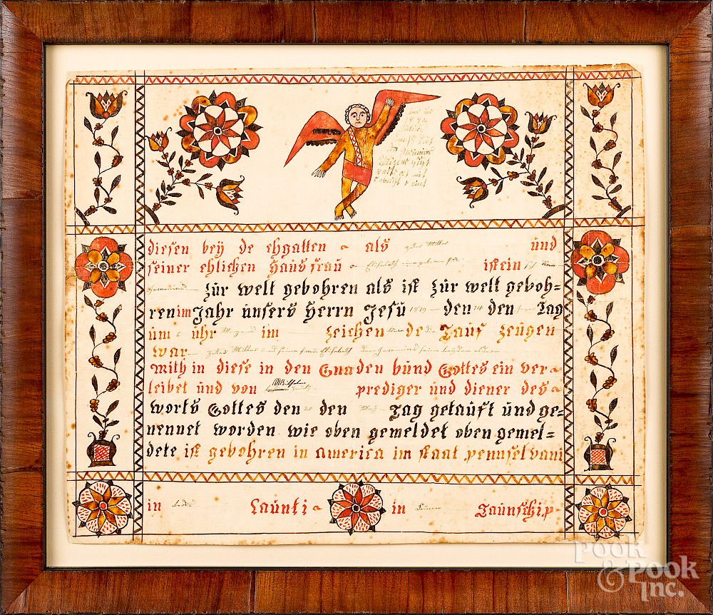 Appraisal: Cross Legged Angel Artist fraktur Exclusive on Bidsquare Cross Legged