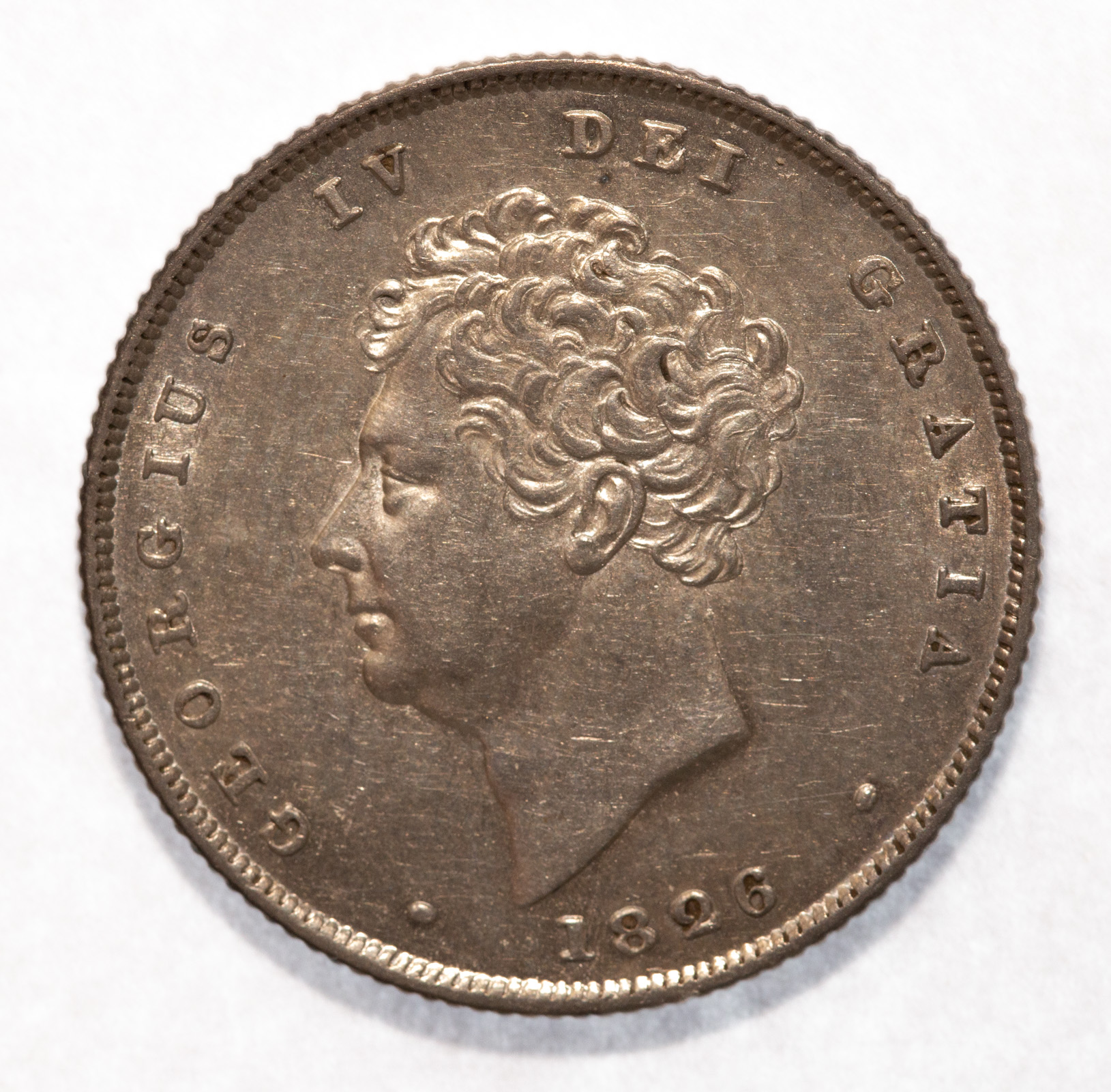 Appraisal: GEORGE IV SHILLING - AU Reflective lustrous fields