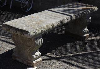 Appraisal: Classical style cement bench h x w x d Classical