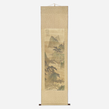 Appraisal: After Wen Zhengmin UNTITLED SCROLL PAINTING ink on silk h