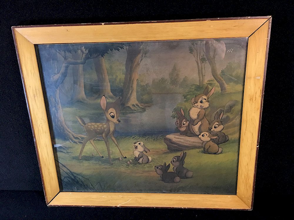 Appraisal: Forest Secrets Disney Bambi Lithograph Poster Circa Poster With Scene