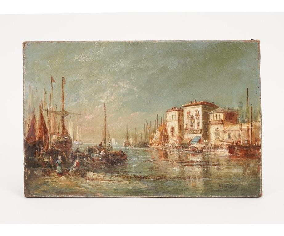 Appraisal: W E Webb - oil on canvas of Venice signed