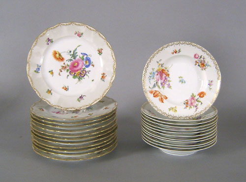 Appraisal: Set of twelve Dresden porcelain plates dia together with twelve