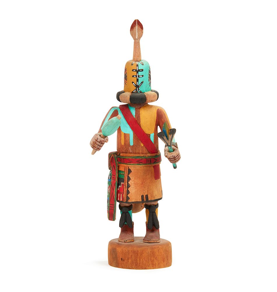 Appraisal: Hopi Rattle Racer Kachina Aya Alph H Secakuku Hopi Rattle