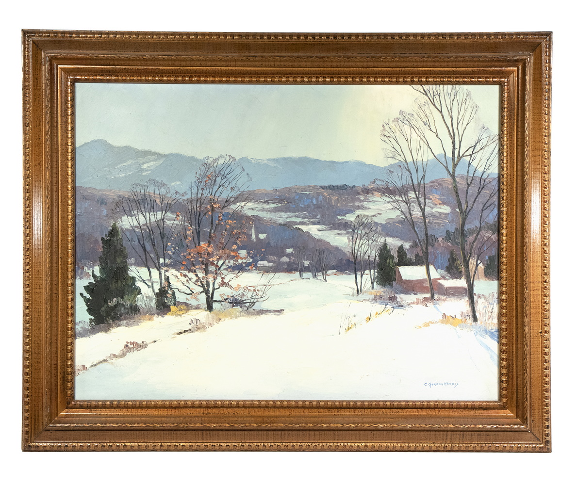 Appraisal: CHARLES GORDON HARRIS RI - Stowe Vermont from the Road