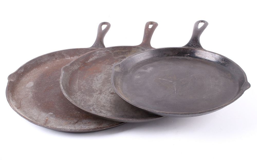 Appraisal: Griswold Antique Cast Iron Skillet Griddle Set Featured in this