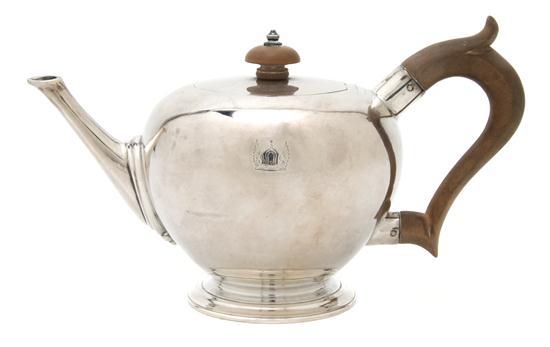 Appraisal: An English Silver Teapot William Shaw II William Priest London