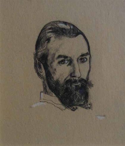 Appraisal: ARTHUR B CARLES american - PORTRAIT OF A BEARDED MAN