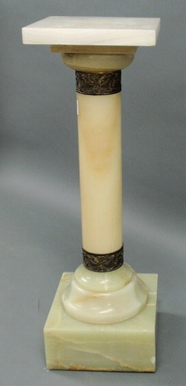 Appraisal: Alabaster column with rotating top h top x