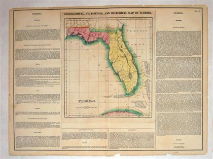 Appraisal: pieces Engraved Lithographic Maps - Florida C Bleau W J