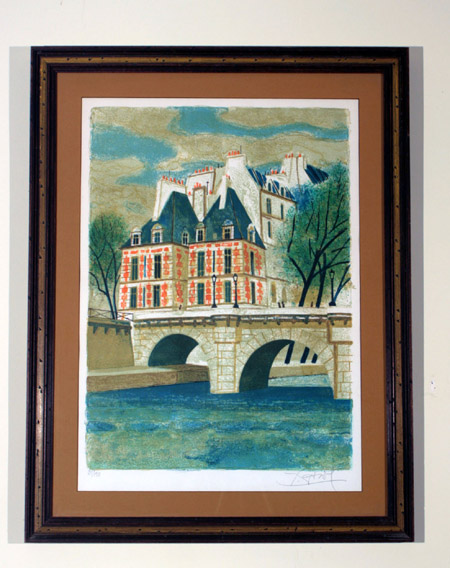 Appraisal: Yves Ganne French b Pont Neuf Lithograph in color on