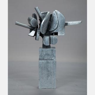 Appraisal: Donald Don Drumm American b Untitled Abstract aluminum sculpture Donald