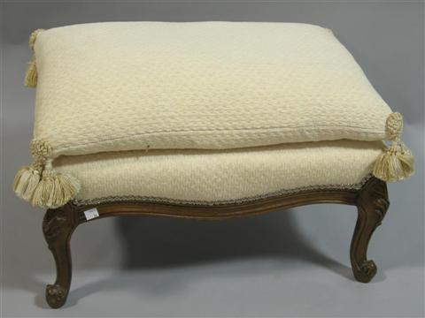 Appraisal: LOUIS XV STYLE FOOTSTOOL th century the pillow like top