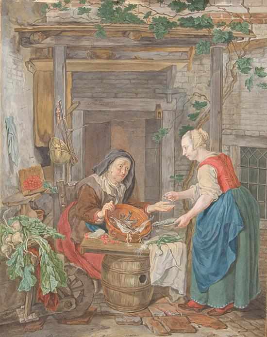 Appraisal: Tethart Philip Christiaan Haag German - AN OLD WOMAN SELLING