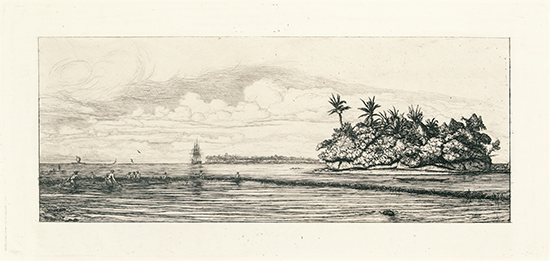 Appraisal: CHARLES MERYON Oceanie Peche aux Palmes Etching x mm x