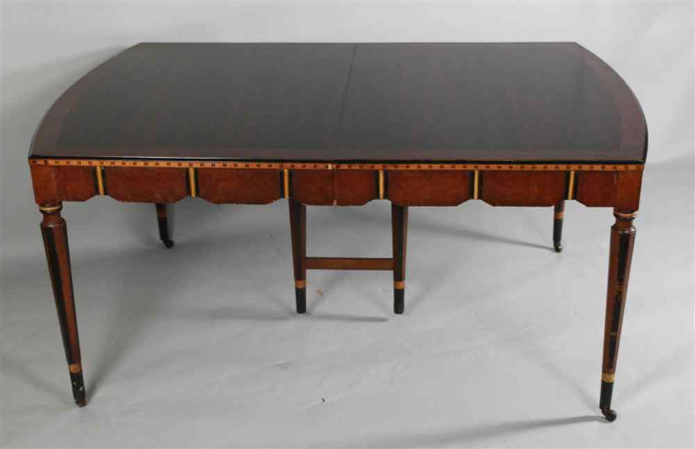 Appraisal: ROBERT W IRWIN ART DECO STYLE DINING TABLE plus additional