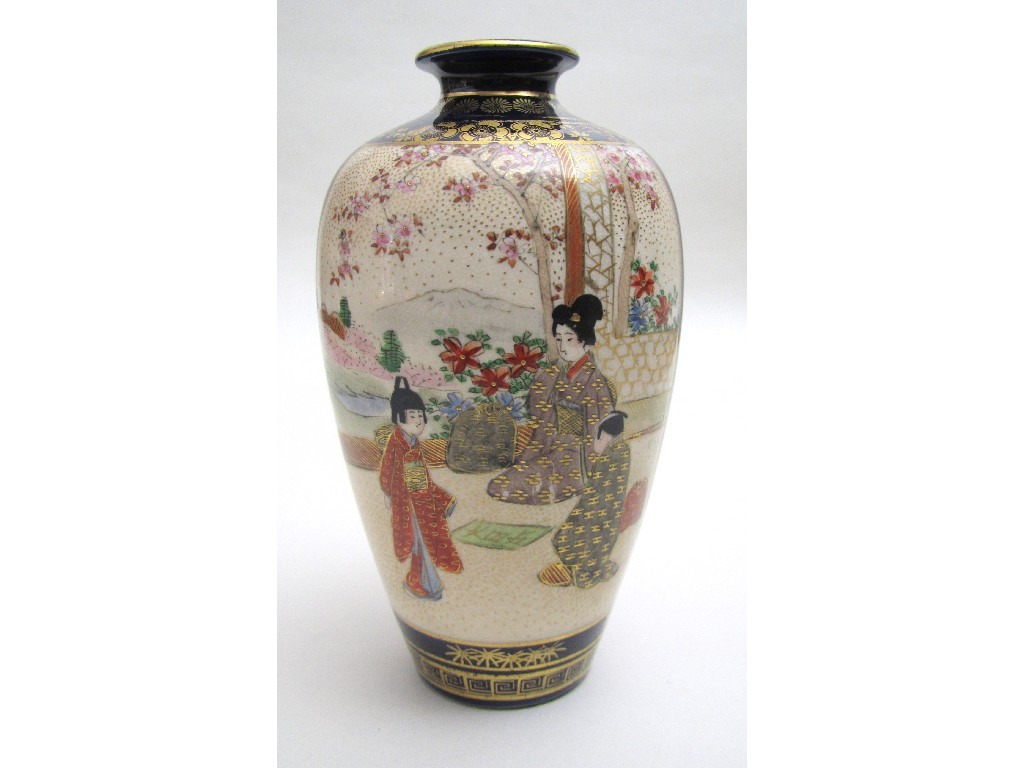 Appraisal: A Satsuma vase painted with ladies and children on a