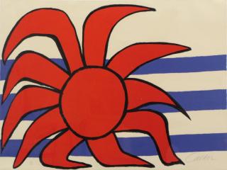 Appraisal: CALDER Alexander Lithograph Sun and Sea Pencil signed lower right