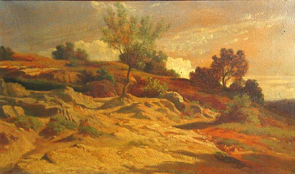 Appraisal: Attributed to Charles Joseph Lecointe French - A rocky landscape